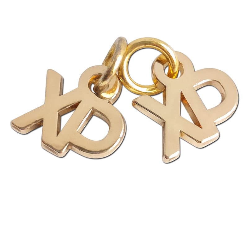 定制XP字母标志金属品牌标签挂饰钥匙扣