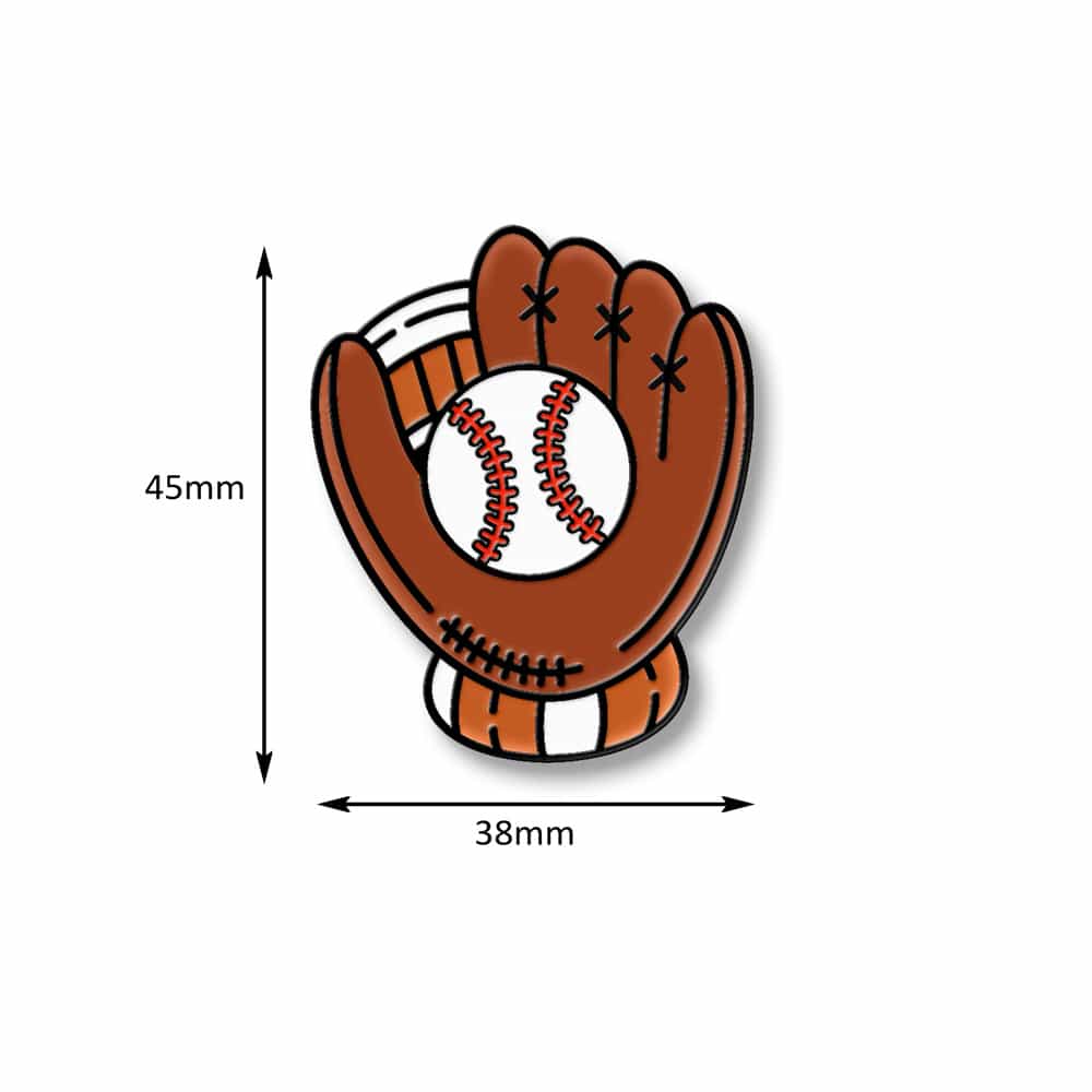 软珐琅棒球运动比赛棒球手套接球徽章翻领别针俱乐部宣传纪念品周边商品